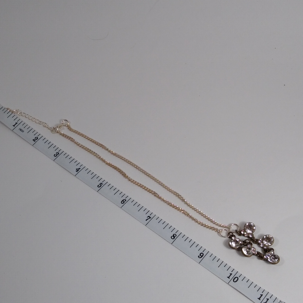 Necklace Silver Rhinestone Delicate - Picture 4 of 4